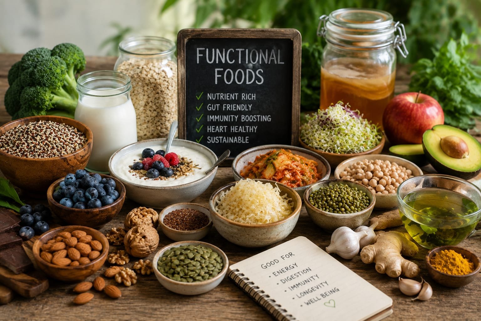 Functional food ingredients and nutritious whole foods