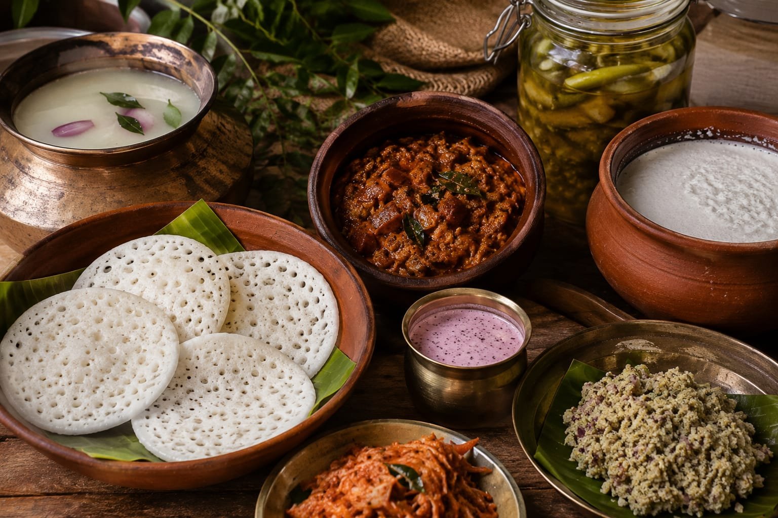 Glass jars containing naturally fermented ingredients